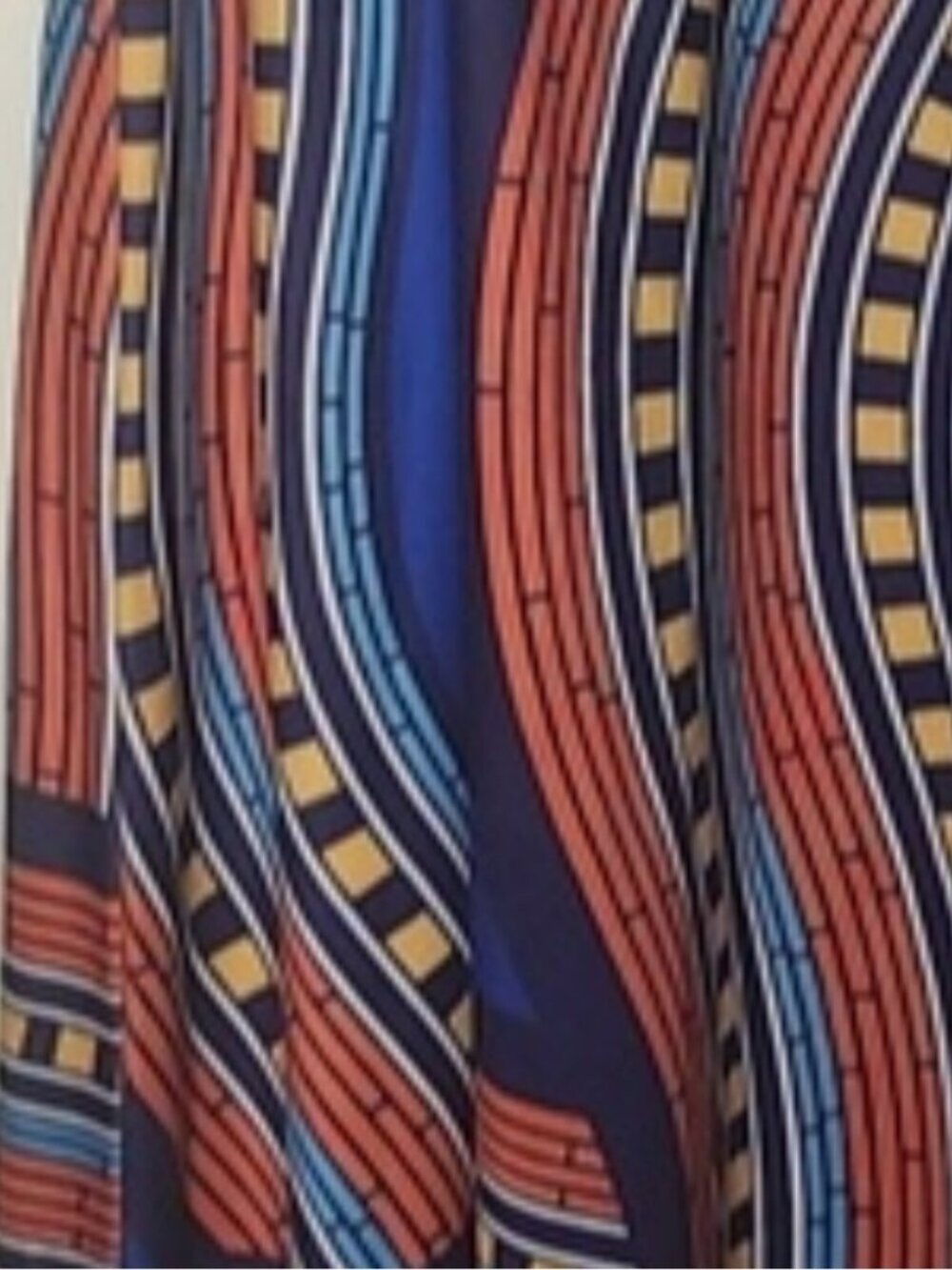 Blue Tribal-Print Halter Maxi Dress